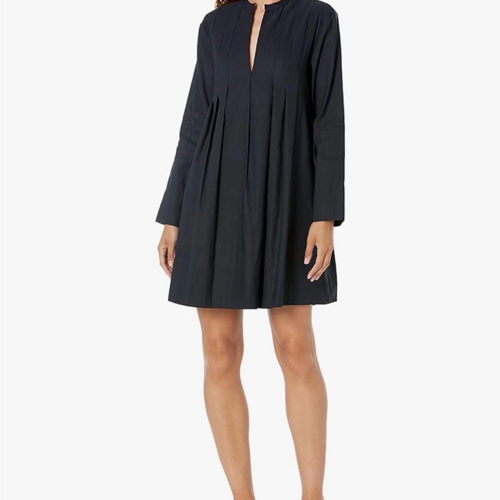 NWT Vince Women's Trapeze Pleats Long Sleeve Dress SZ 2